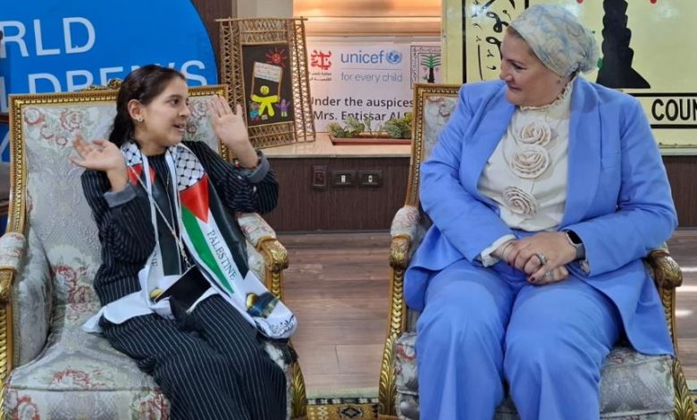 الطفلة الفلسطينية ريتاج جحا: أشكر الرئيس السيسي على دعمه المتواصل لنا وجهوده في وقف الحرب ونشر السلام