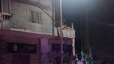 انهيار جزئي بعقار في شارع جمال عبد الناصر بمنتزه الإسكندرية