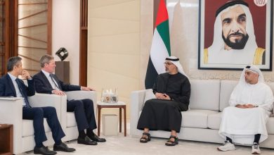 بالصور.. خالد بن محمد بن زايد يلتقي الرئيس التنفيذي لشركة "فيزا"