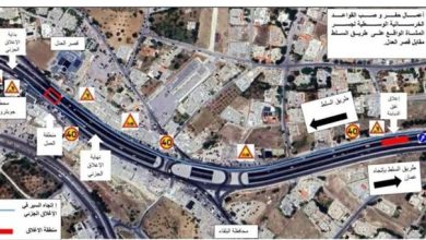 تحويلات مرورية مؤقتة على طريق عمانالسلط...