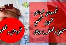 تمويل شخصي بأقل راتب وبدون كفيل يصل مليوني ونصف ريال
