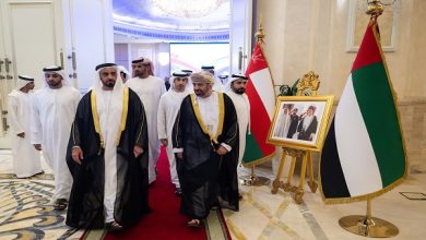 حضور سيف بن زايد حفل سفارة عمان بمناسبة اليوم الوطني الـ55