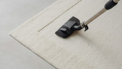 خدعة مكعب الثلج على زوايا السجاد