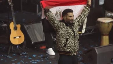 رافعا علم مصر.. أحمد سعد يتألق في حفل كامل العدد بلندن