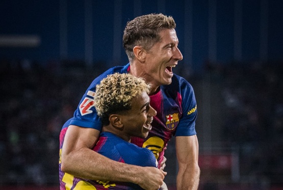 في يوم العودة إلى كامب نو.. يامال وليفاندوفسكي يقودان هجوم برشلونة أمام بلباو