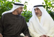 محمد بن زايد يستقبل فهد اليوسف في أبوظبي