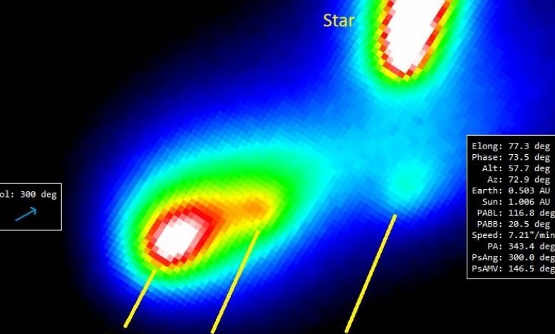 مرصد الختم الفلكي يرصد تشظّي مذنّب " أطلس" إلى 3 نوى