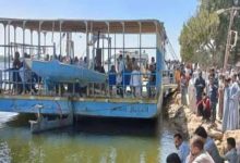 مصرع 4 أشخاص وإصابة 3 آخرين في انقلاب سيارة ملاكي من أعلى معدية ببني سويف