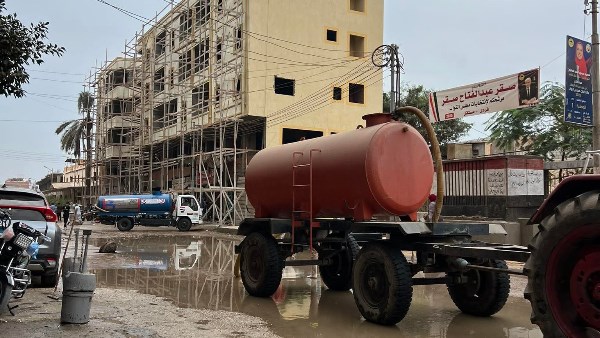 انفجار خط الصرف بالغربية