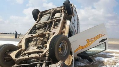 إصابة 5 أشخاص في حادث انقلاب سيارة بطريق الضبعة بالبحيرة