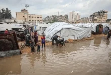 الأمطار الغزيرة تغمر عشرات الخيام في خان يونس...