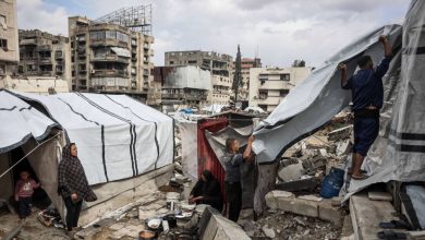 الدفاع المدني بغزة يحذر النازحين من السكن في المباني المتصدعة بفعل المنخفض الجوي