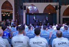 الشرع يلتقي المنتخب السوري المشارك في كأس العرب في الدوحة