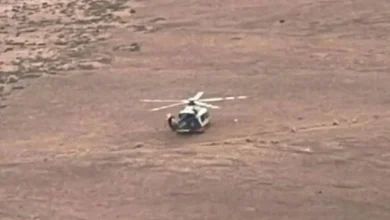 الإسعاف الجوي في موقع الإنقاذ.