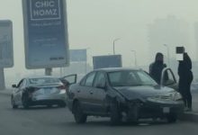 تصادم سيارتين ملاكي أعلى محور حسب الله الكفراوي دون إصابات
