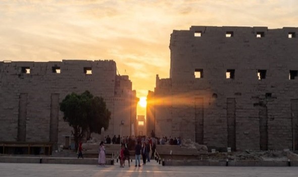 تعامد الشمس على معابد الكرنك مُعلنة بداية فصل الشتاء