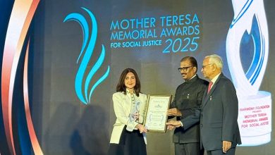 تكريم عالمي للدكتورة هبة السويدي بجائزة الأم تريزا للسلام والعدالة الاجتماعية