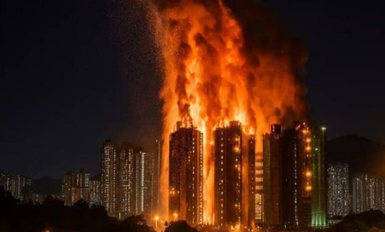 حصيلة ضحايا حريق المبنى في هونج كونج يرتفع إلى 159 قتيلًا
