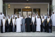 خالد بن محمد بن زايد وسيف بن زايد يشهدان العرس الجماعي لقبيلة الهواشم