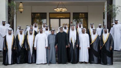 خالد بن محمد بن زايد وسيف بن زايد يشهدان العرس الجماعي لقبيلة الهواشم