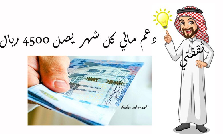 دعم مالي كل شهر يصل 4500 ريال.. تلك الفئات المستحقة وشروط التسجيل به