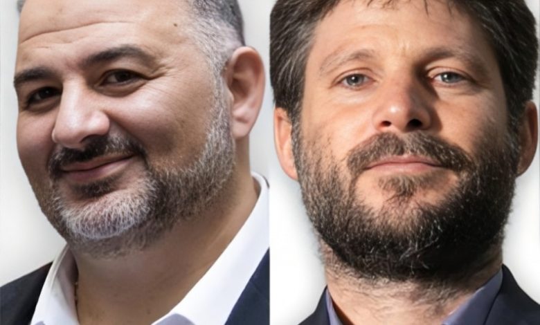 سموتريتش يهاجم منصور عباس: "ذئب في جلد خروف ويدعم حماس"