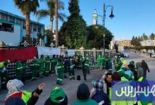 شغيلة النظافة تحتج في مدينة وزان