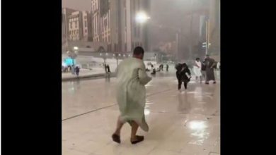 عواصف رعدية وامطار غزيرة على الحرم المكي...