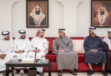 منصور بن زايد يعزي في وفاة راشد مبارك قطامي الكتبي