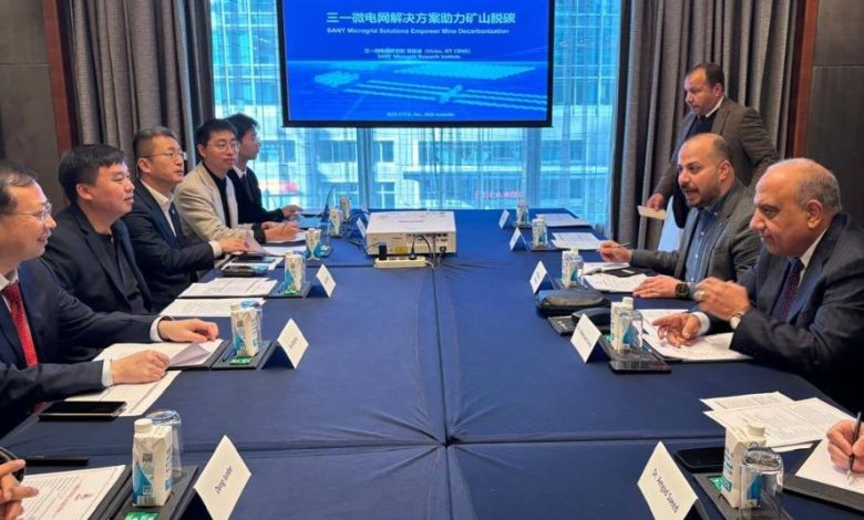 وزير الكهرباء يبحث مع مجموعة شركات صاني الصينية التعاون في مجالات الطاقة المتجددة