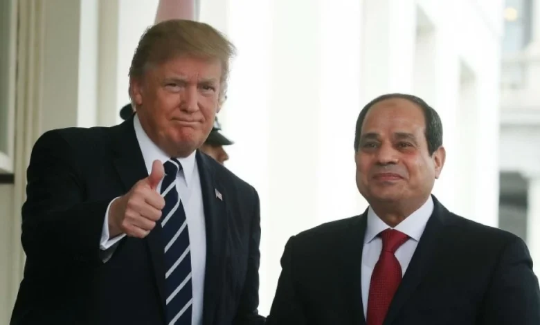 الرئيس الأمريكي دونالد ترمب والرئيس المصري عبدالفتاح السيسي.