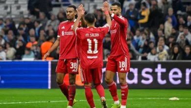 من مباراة ليفربول وأولمبيك مارسيليا.