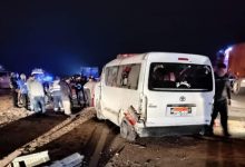 إصابة 10 أشخاص إثر انقلاب ميكروباص على طريق أسيوط الجديدة