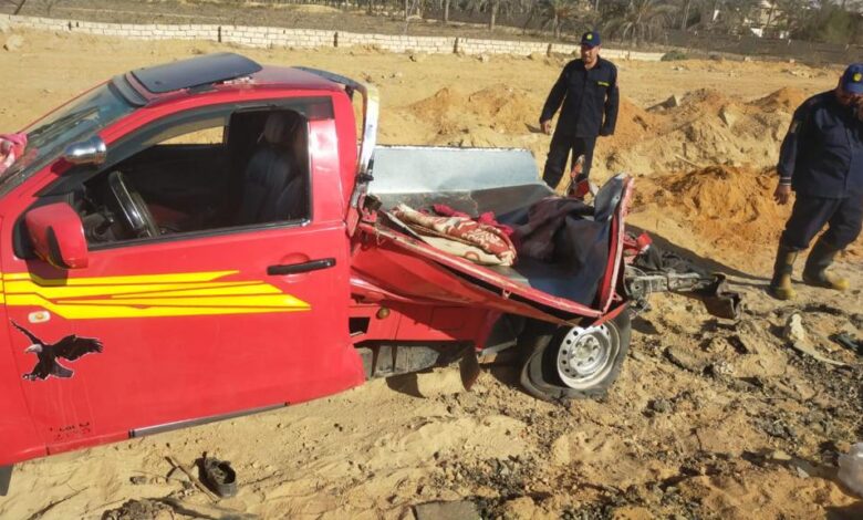 إصابة 12 شخصا إثر انقلاب سيارة محملة بالعمالة الزراعية في البحيرة