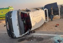 إصابة 22 شخصا في انقلاب ميكروباص عمالة زراعية بالبحيرة