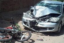 إصابة سائق ملاكي في حادث تصادم بصفط اللبن