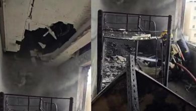 إصابة شخص بحريق منزل في النسيم