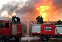 السيطرة على حريق اندلع بمخزن كرتون في أكتوبر دون إصابات