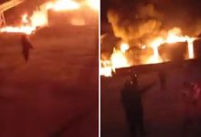 السيطرة على حريق هائل بمصنع جبس في جنوب سيناء.. الدخان الكثيف يحجب الرؤية بالطريق الساحلي