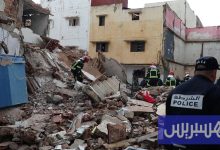 انهيار منزل من طابقين في حي العكاري