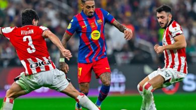 برشلونة يهزم أتلتيك بلباو.. ويتأهل لنهائي كأس السوبر الإسباني