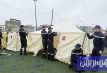 تجهيز خيام لإيواء متضررين