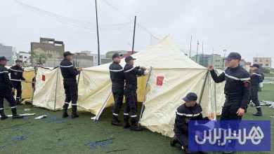 تجهيز خيام لإيواء متضررين