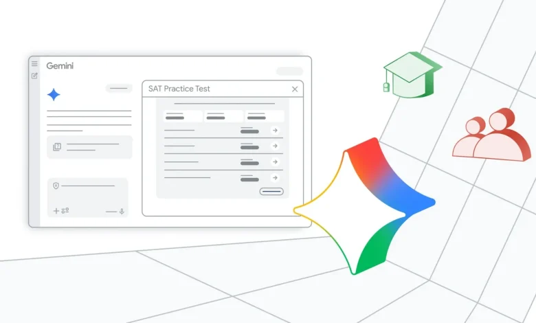 جوجل تضيف اختبارات SAT كاملة داخل Gemini بدون أي رسوم