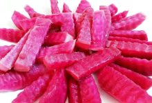 طريقة عمل اللفت المخلل السريع المقرمش بلونه الوردي المميز