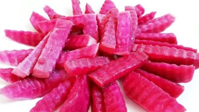 طريقة عمل اللفت المخلل السريع المقرمش بلونه الوردي المميز