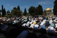 عاجل عشرات آلاف المصلين يؤدون صلاة الجمعة في المسجد...