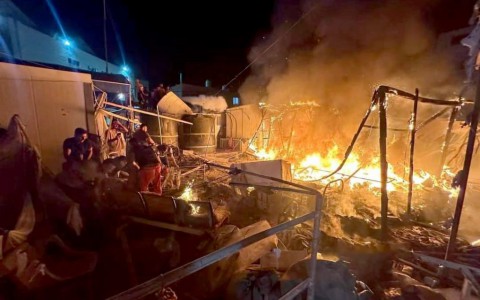 وفاة طفلة بردا بالنصيرات واحتراق مواطنة وطفلها و اصابات بمركز إيواء بغزة