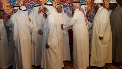 آل باعامر وآل عبيد يستقبلون المعزين في فقيدهم