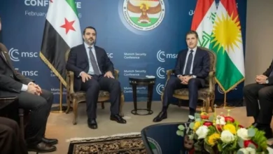 لقاء الشيباني وبارزاني.